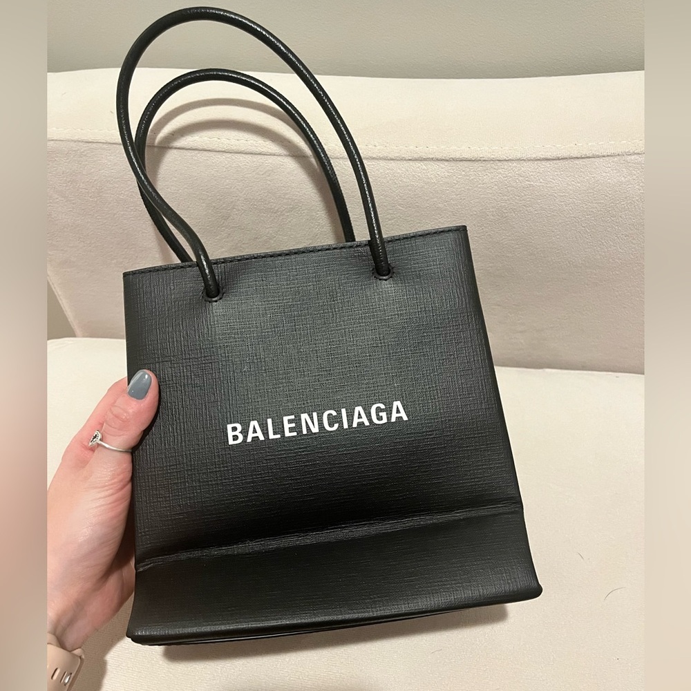 Balenciaga black top handle bag